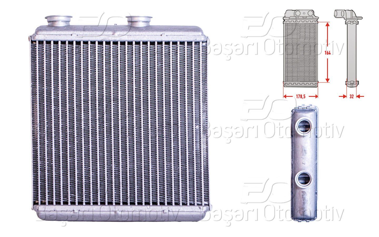 Kalorifer Radyatörü 164x180 mm Opel Meriva 1 1618288