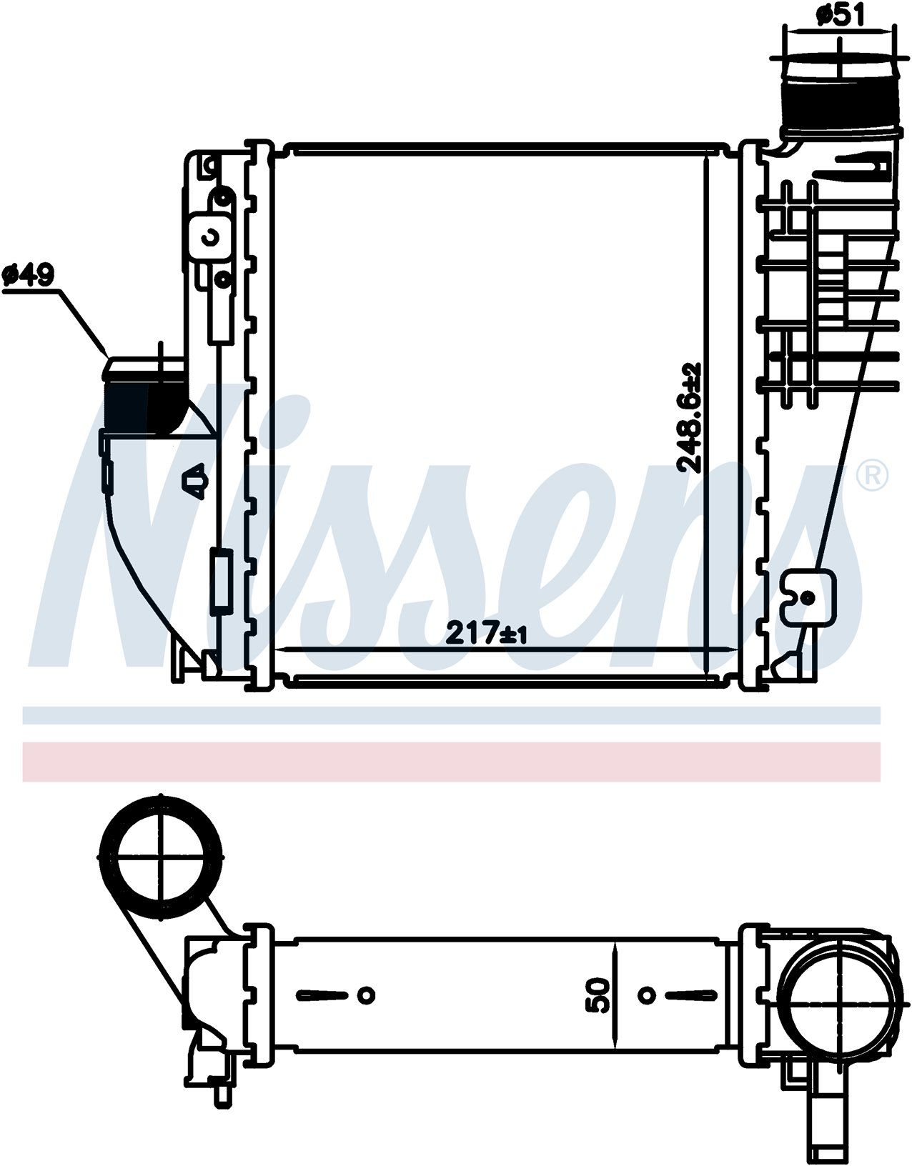 Turbo Radyatoru (Intercooler) 218X247x50 Cıtroen  9675627980