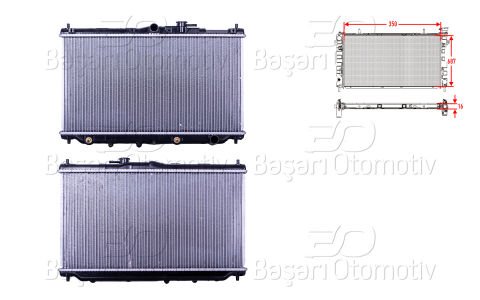 Su Radyatoru Brazıng At 350X658x16 Mm Honda Accord 89- 19010