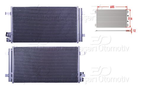 Klıma Radyatoru 605X316x12 Vw Polo A1 Sportback A 2Q0816411A