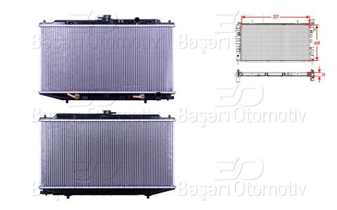 Su Radyatoru Brazıng At 327X668x16 Mm Honda Cıvıc 1.5. 19010
