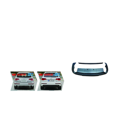 Tampon Difüzör Seti Arka (Izgara ile Birlikte) Audi Q7 S-Line 2006-2015 4L0807434MGRU 4L0807833A3FZ