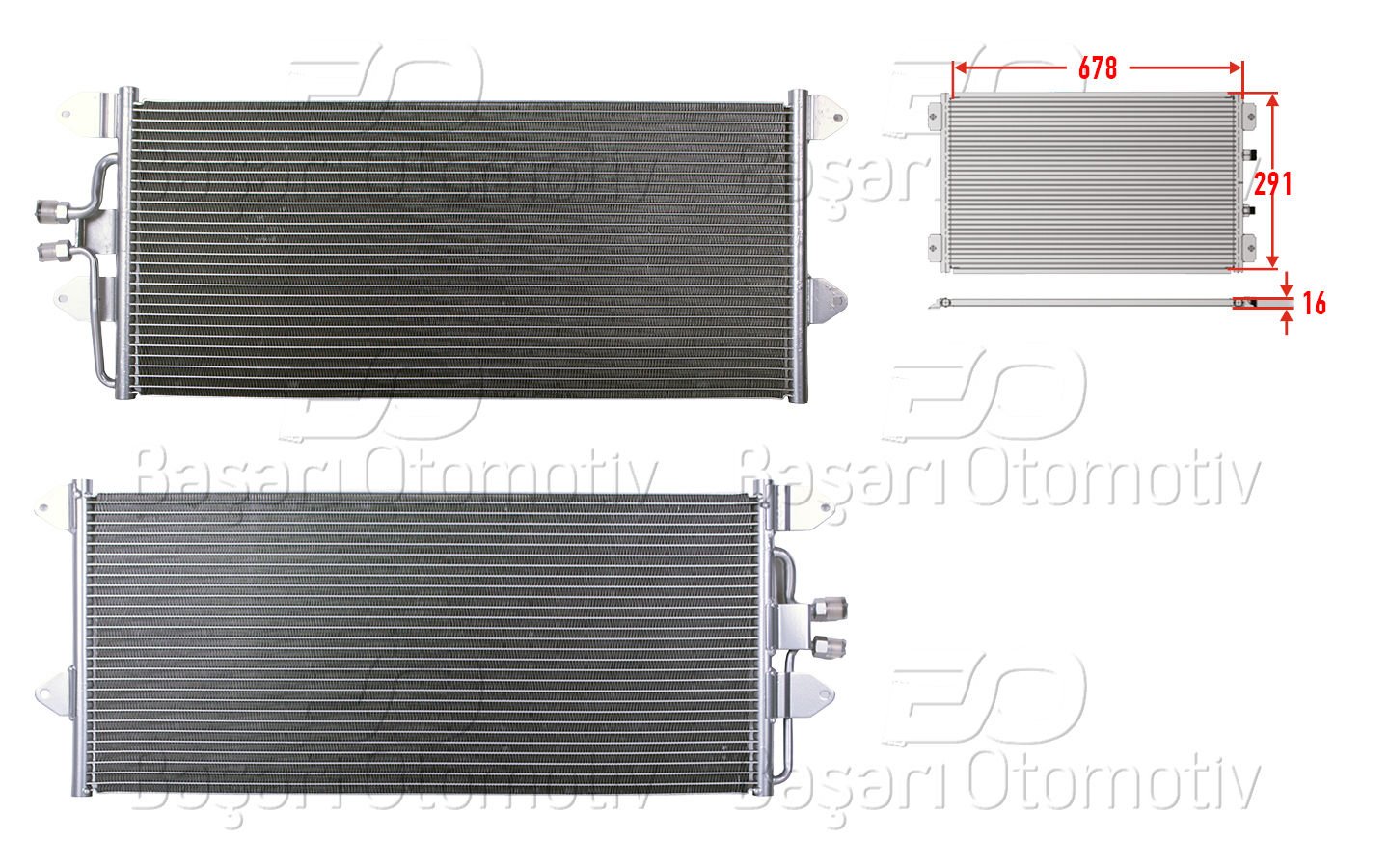 Klıma Radyatoru 678X291x16 Vw T4 2.0 2.4D 2.5 90- 701820413D