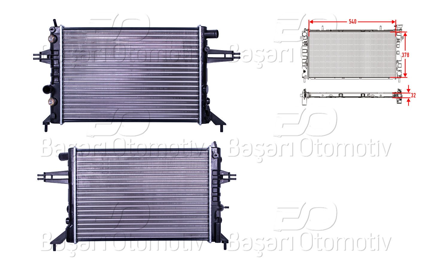 Su Radyatoru Mekanık At 540X378x32 Opel Astra G Z14x 1300187