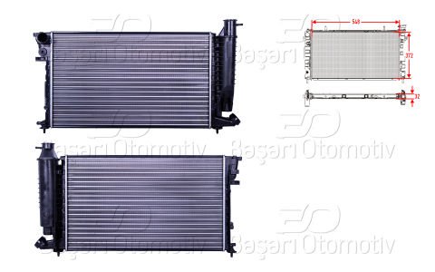 Su Radyatoru Mekanık 548*372 Mt Peugeot 306 1.8 1.8D 1301.TJ