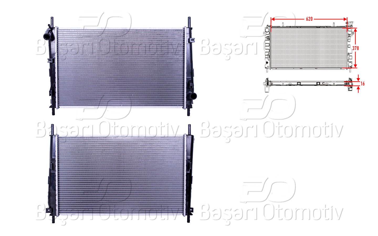 Su Radyatoru Brazıng Mt 620X378x16 Mm Ford Mondeo 1.8. 2.0 00> [1S7H8005AA]