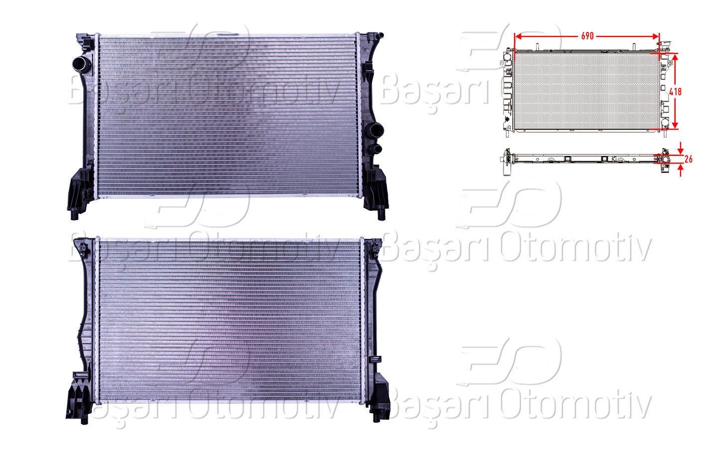 Su Radyatoru Brazıng Mt 690X418x26 Mercedes-Benz  4475010001