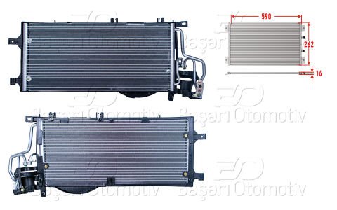 Klıma Radyatoru 590X262x16 Opel Corsa C Combo C 1.7D 1850071
