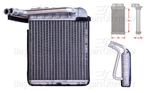 Kalorıfer Radyatoru Brazıng Mt-At 180X180 Mm Isuzu D-Max 0 8